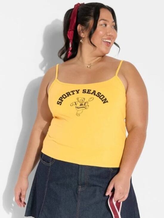 wild fable Tops - Women's Game Day Scoopneck Graphic Cami - Wild Fable Gold XXS